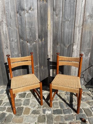 Danish Chairs in Paper Rope, 1960s, Set of 2-QJM-1726446