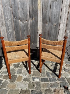 Danish Chairs in Paper Rope, 1960s, Set of 2-QJM-1726446