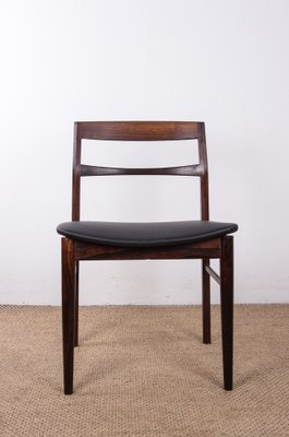 Danish Chairs in Rosewood and New Skai by Henning Kjaernulf for Vejle Stole, 1960s, Set of 4-EMB-1730510