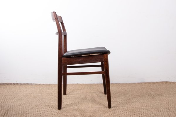 Danish Chairs in Rosewood and New Skai by Henning Kjaernulf for Vejle Stole, 1960s, Set of 4-EMB-1730510