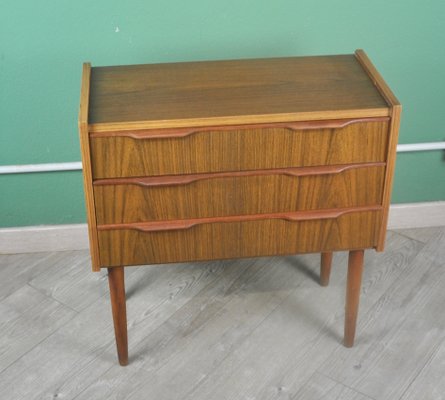 Danish Chest of Drawers in Teak Veneer with 3 Drawers, 1960s-ROJ-2040412