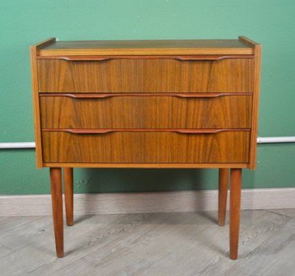 Danish Chest of Drawers in Teak Veneer with 3 Drawers, 1960s-ROJ-2040412