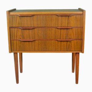 Danish Chest of Drawers in Teak Veneer with 3 Drawers, 1960s-ROJ-2040412