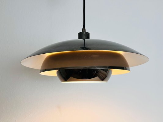 Danish Chrome and Metal Pendant Lamp, 1980s-PUK-1416522