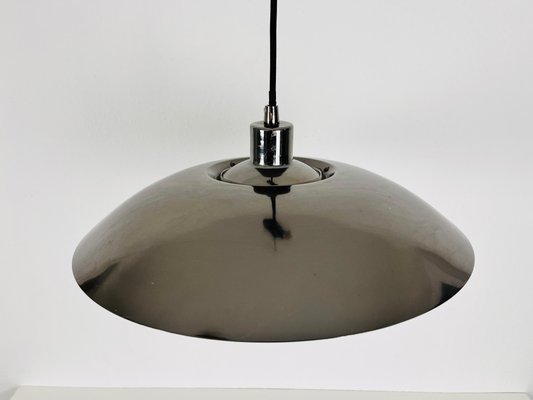 Danish Chrome and Metal Pendant Lamp, 1980s-PUK-1416522