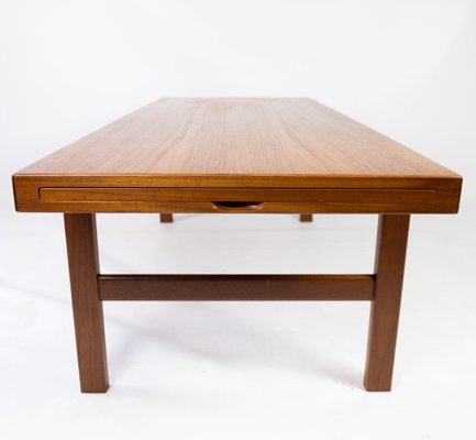 Danish Coffee Table in Teak with Extension Plate, 1960s-UY-952730