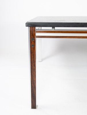 Danish Coffee Table with Black Plate and Rosewood Frame-UY-942380