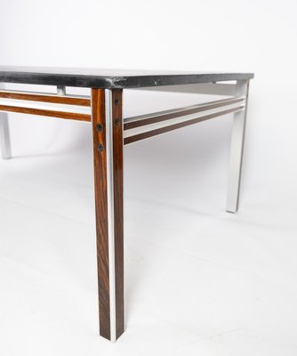 Danish Coffee Table with Black Plate and Rosewood Frame-UY-942380