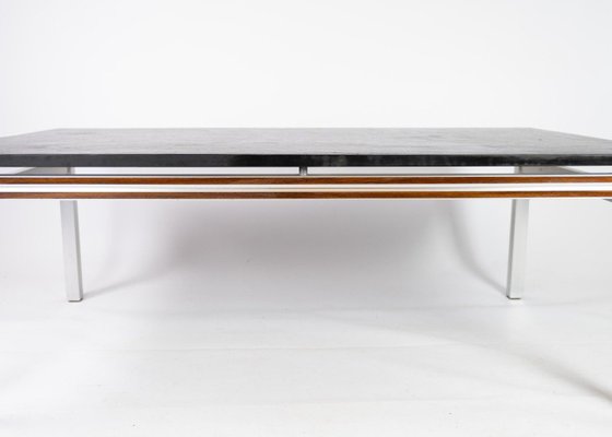 Danish Coffee Table with Black Plate and Rosewood Frame-UY-942380