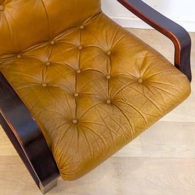 Danish Colored Leather Armchair, 1970s-CQZ-1273541