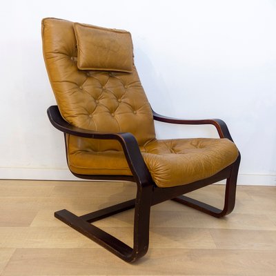 Danish Colored Leather Armchair, 1970s-CQZ-1273541