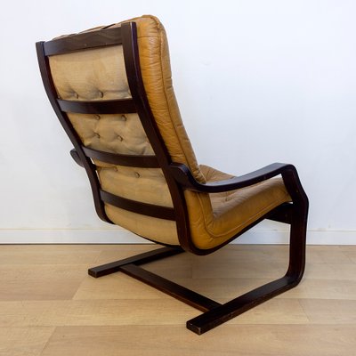 Danish Colored Leather Armchair, 1970s-CQZ-1273541