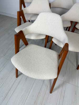 Danish Compass Dining Chairs in Teak by Kai Kristiansen for Sva Møbler, 1950s, Set of 6-XCQ-2022953