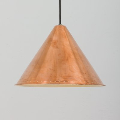 Danish Cone Shaped Pendant Lamp in Copper, 1950s-UE-1345177