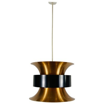 Danish Copper and Black Pendant Lamp, 1960s-PUK-811924