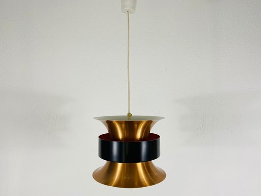 Danish Copper and Black Pendant Lamp, 1960s-PUK-811924