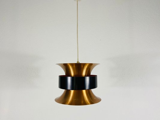 Danish Copper and Black Pendant Lamp, 1960s-PUK-811924