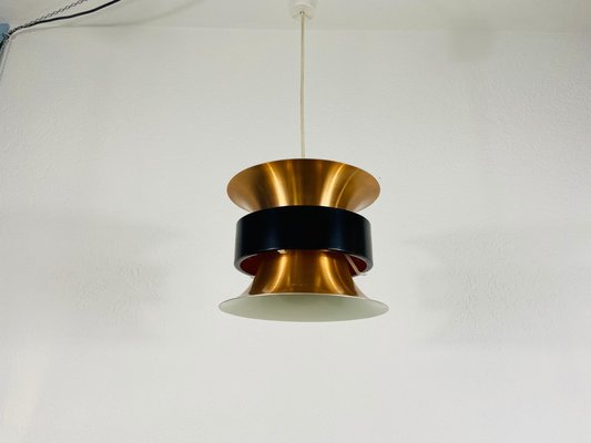 Danish Copper and Black Pendant Lamp, 1960s-PUK-811924