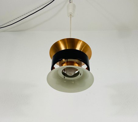 Danish Copper and Black Pendant Lamp, 1960s-PUK-811924