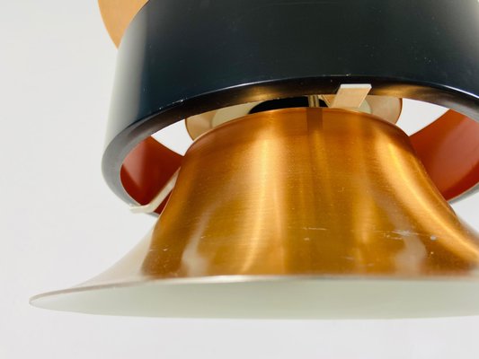 Danish Copper and Black Pendant Lamp, 1960s-PUK-811924