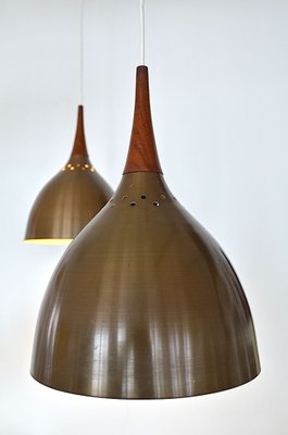 Danish Copper Pendant Lamp in the style of Fog & Mørup, 1960s-OV-831574