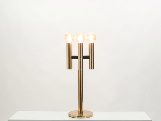 Danish Copper Table Lamp by Jo Hammerborg for Fog & Mørup, 1960s-YJA-769700