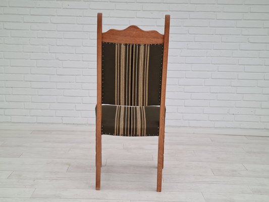 Danish Design Oak Wood Set of High Back Dining Chairs in the Style of Henning Kjærnulf, 1960s, Set of 6-TMW-1115264