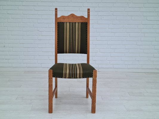 Danish Design Oak Wood Set of High Back Dining Chairs in the Style of Henning Kjærnulf, 1960s, Set of 6-TMW-1115264