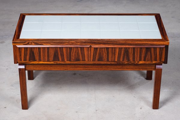 Danish Design Rosewood Entrance Chest with White Tiles, 1960s-ZGQ-1117529