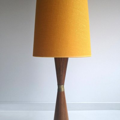 Danish Diabolo Floor Lamp with Upholstered Lampshade, 1960s-VDW-902892