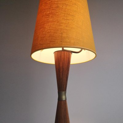 Danish Diabolo Floor Lamp with Upholstered Lampshade, 1960s-VDW-902892