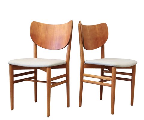 Danish Dining Chair in Teak and Oak by Nils & Eva Koppel for Slagelse Møbelværk, 1950s-BPJ-1424956