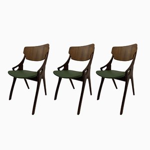 Danish Dining Chairs by Arne Hovmand Olsen, 1950s, Set of 3-BGP-1233943