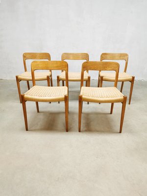 Danish Dining Chairs by Niels Otto (N. O.) Møller, Set of 5-BW-1259940