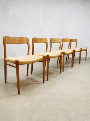 Danish Dining Chairs by Niels Otto (N. O.) Møller, Set of 5-BW-1259940