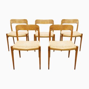 Danish Dining Chairs by Niels Otto (N. O.) Møller, Set of 5-BW-1259940