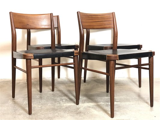 Danish Dining Chairs, Danimarca, 1960s, Set of 4-FQG-1746350