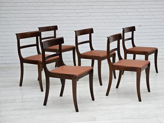 Danish Dining Chairs in Teak and Leather from Ørum Møbelfabrik, 1960s-1970s, Set of 6-TMW-1783598