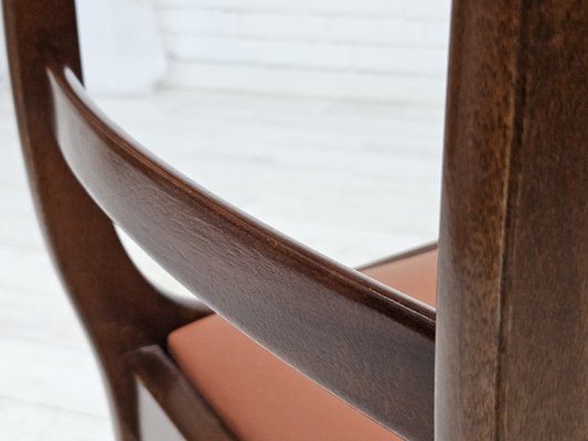 Danish Dining Chairs in Teak and Leather from Ørum Møbelfabrik, 1960s-1970s, Set of 6-TMW-1783598