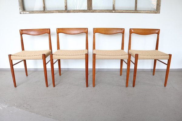 Danish Dining Chairs in Teak by H.W.. Klein for Bramin, 1960s, Set of 4-FUP-1377325