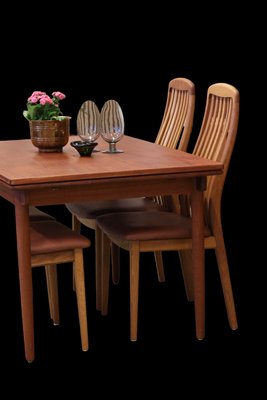 Danish Dining Table in Teak with Double Pull-Out Tops, 1960s-BPJ-1789284