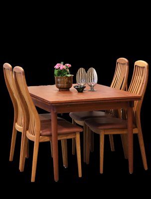 Danish Dining Table in Teak with Double Pull-Out Tops, 1960s-BPJ-1789284