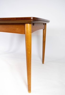 Danish Dining Table in Teak with Extensions and Legs in Oak, 1960s-UY-951523