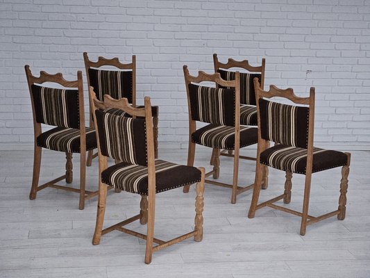 Danish Dinning Chairs in Oak, 1970s, Set of 6-TMW-1767936