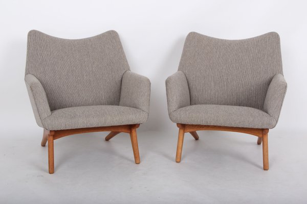 Danish Easy Chairs by Illum Wikkelsø for A/S Mikael Laursen, 1950s, Set of 2-DQ-1636806