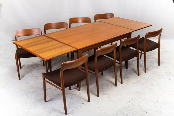 Danish Extendable Teak No. 254 Dining Table by Niels Otto Møller for J.L. Møllers, 1960s-ZZH-705798