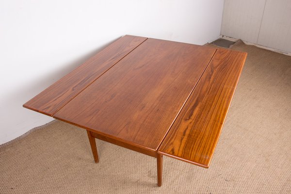 Danish Extendable Transformable Teak Dining Table, 1960s-EMB-1806338