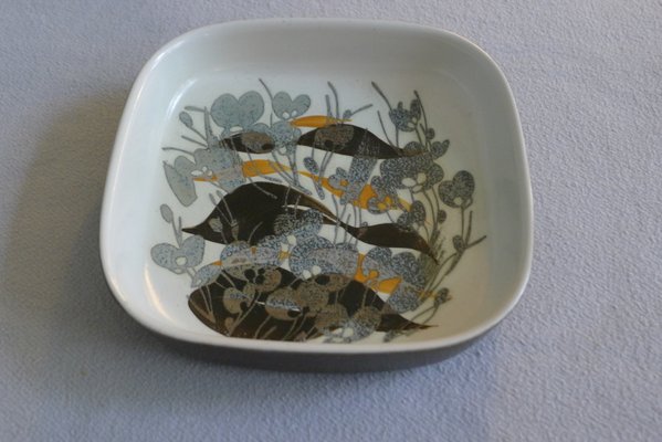 Danish Faience Ceramic Baca Bowl with Floral Motif by Ivan Weiss for Royal Copenhagen, 1960s-VRE-767034