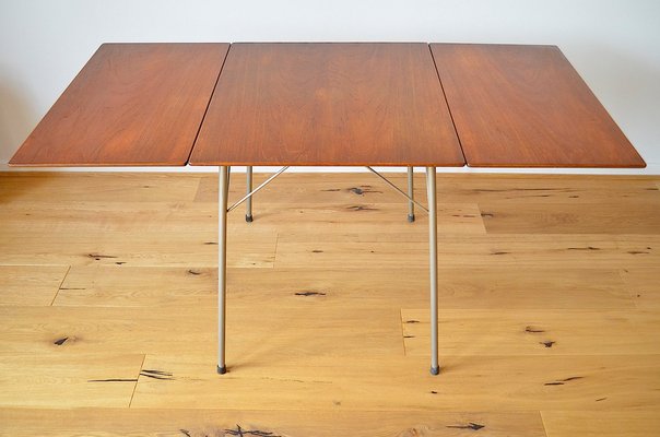 Danish Foldable Model 3601 Teak Dining Table by Arne Jacobsen for Fritz Hansen, 1950s-OV-1799142