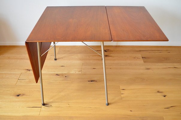 Danish Foldable Model 3601 Teak Dining Table by Arne Jacobsen for Fritz Hansen, 1950s-OV-1799142